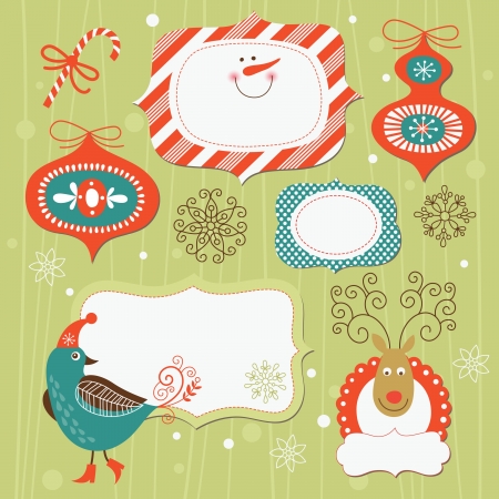 Set of Christmas and New Year elements のイラスト素材