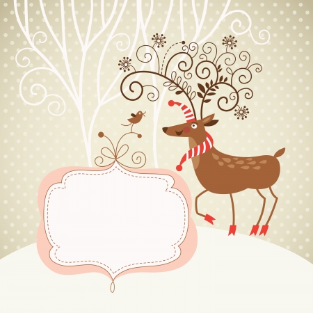 Christmas deerのイラスト素材