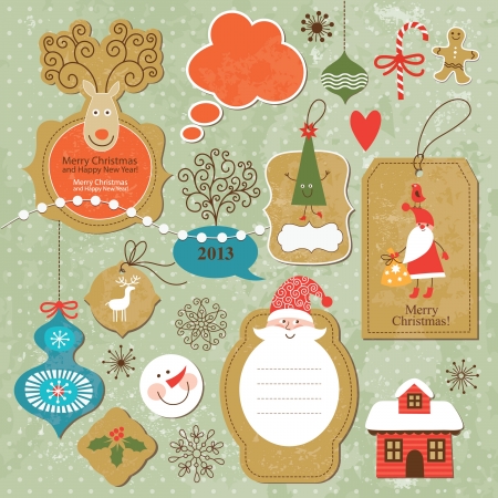 Set of Christmas and New Year elements のイラスト素材
