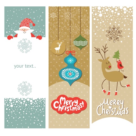 Set of Christmas and New Year s vertical banners のイラスト素材