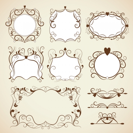 Elegance vintage framesのイラスト素材