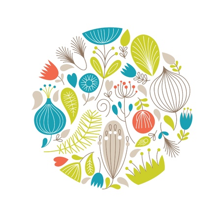 Floral illustration のイラスト素材