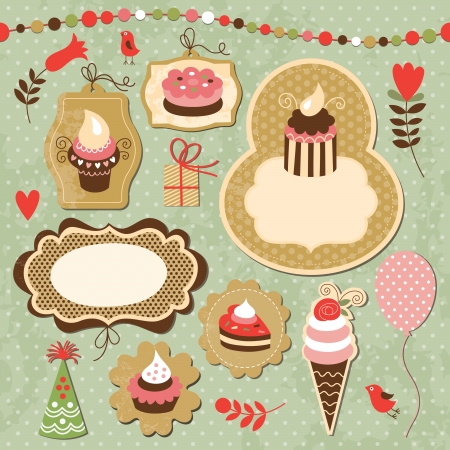 Set of Holiday elementsのイラスト素材