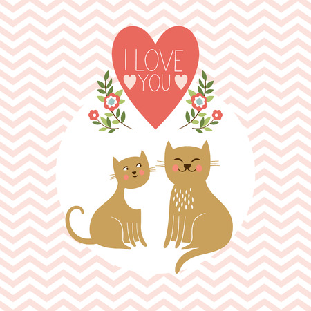 Valentine s day cardのイラスト素材