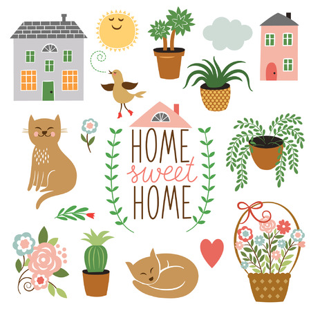 Home Sweet Homeのイラスト素材