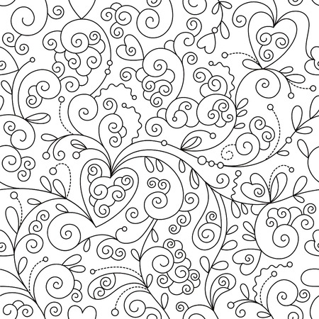 beauty seamless floral patternのイラスト素材