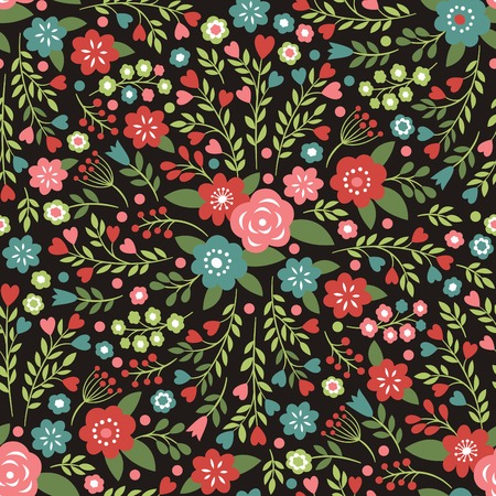 beauty seamless floral patternのイラスト素材