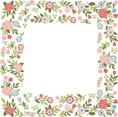 floral frame with place for your textのイラスト素材