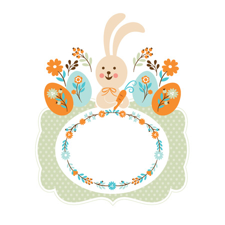 Easter bunny, easter cardのイラスト素材