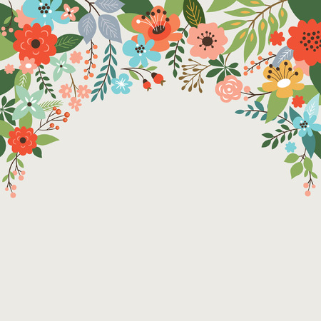 floral design, place for textのイラスト素材