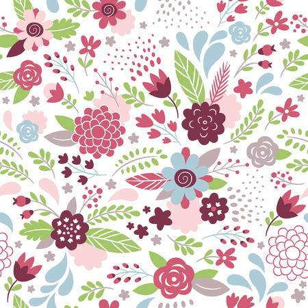 floral seamless patternのイラスト素材