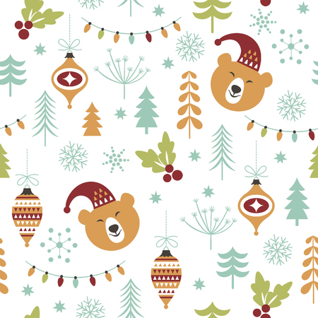 seamless Christmas patternのイラスト素材
