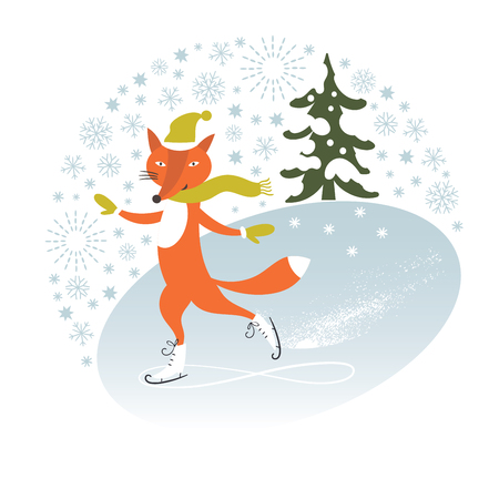 Winter holidays cardのイラスト素材