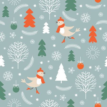 seamless Christmas patternのイラスト素材