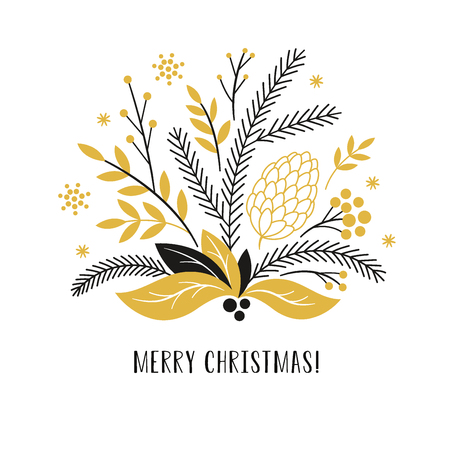Merry Christmas greeting cardのイラスト素材