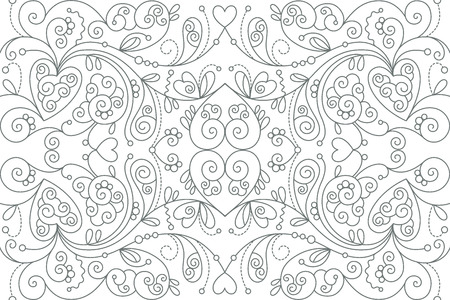 Beautiful pattern with floral decorative elements. Seamless abstract background with repeating elementsのイラスト素材
