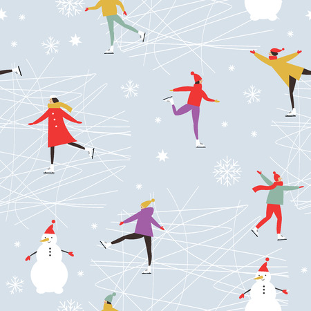Merry Christmas or Happy New Year's Vector Patternのイラスト素材