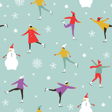 Merry Christmas or Happy New Year's Vector Patternのイラスト素材