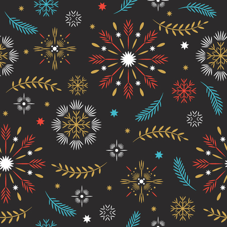 seamless christmas and new year patternのイラスト素材