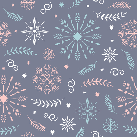 seamless christmas and new year's patternのイラスト素材