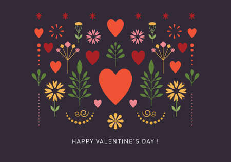 Valentine's Day card design, Birthday card, banner, flyerのイラスト素材