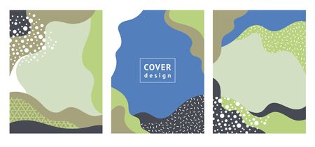 Set of abstract creative artistic banners. Universal templates. Good for greeting card , invitations, flyers, poster, cover, brochure and other graphic design.のイラスト素材