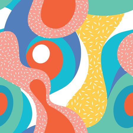 Seamless abstract texture patterns, waves color backgroundのイラスト素材