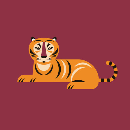 Tiger geometricのイラスト素材