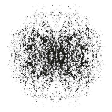 Vector abstract texture. Black symmetrical dirty blot. Abstract 
 Stain.のイラスト素材