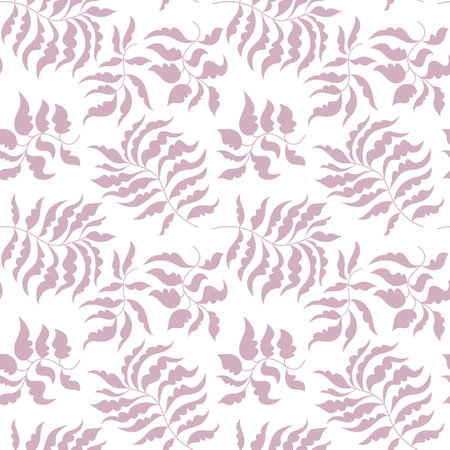floral pattern, seamless vector. Leaves and branches. Fabric pattern.のイラスト素材