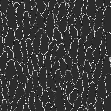 Seamless pattern with abstract shapes, doodle vector illustrationのイラスト素材
