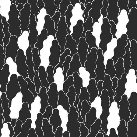Seamless pattern with abstract shapes, doodle vector illustration, fabric pattern, wallpaperのイラスト素材