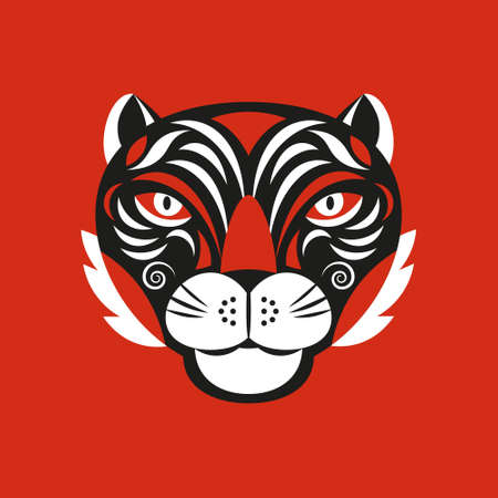 The Tiger illustration. Chinese zodiac symbolのイラスト素材