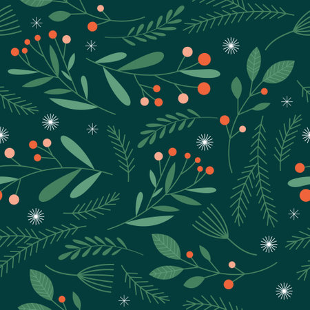 Christmas seamless patternのイラスト素材