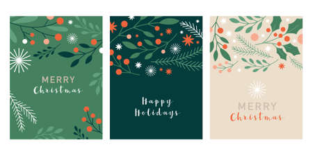 Set of xmas banners, Christmas cardsのイラスト素材