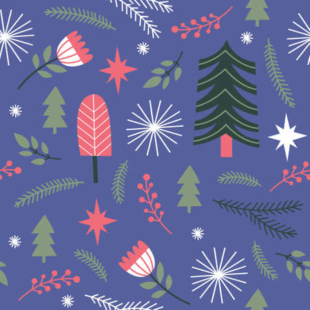 Christmas seamless patternのイラスト素材