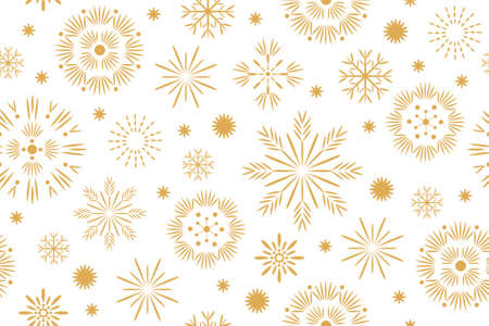 Snowflakes. Seamless Christmas and New Year backgroundのイラスト素材