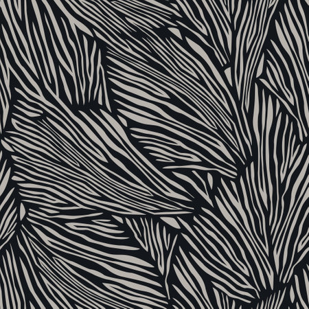 Seamless pattern with zebra skin. Abstract texture, wooden, nature texture. Black and white vector background.のイラスト素材