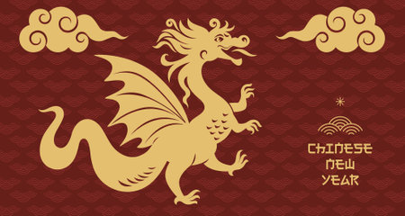 Chinese New Year of the Dragon.のイラスト素材