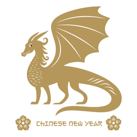 Chinese Happy New Year 2024. Year of the Dragon. Greeting card, banner designのイラスト素材