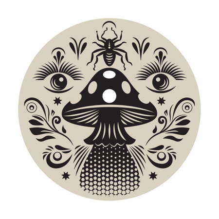 Vector illustration on the theme of mythology, mystic and esoteric.のイラスト素材