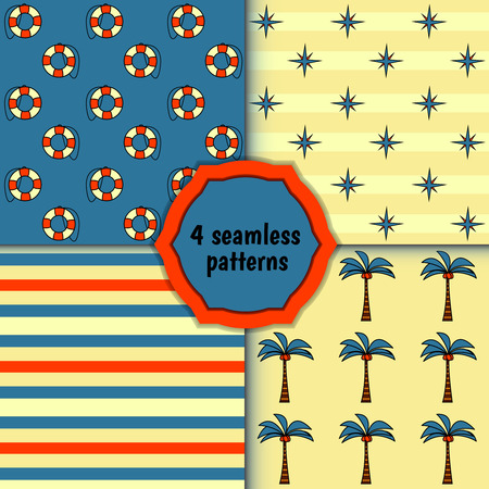 Seamless pattern collectionのイラスト素材