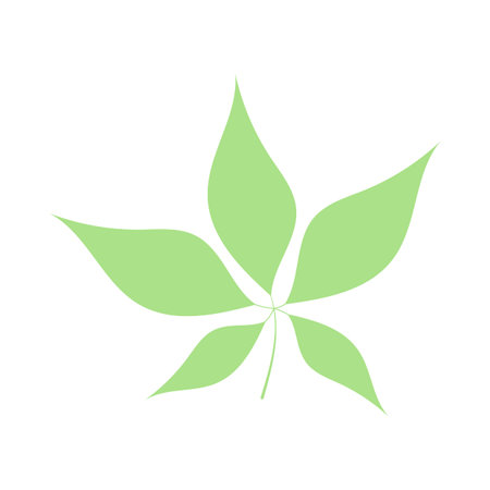 Green leaf, herbal element. Stock vector illustration isolated on white background. Can be used as...