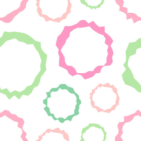 Cute abstract pattern from circles. Seamless baby pattern, texture with pastel circles. Children's print, for fabrics, textiles, for clothes. Boho style, trendy print. Minimalistic abstract texture.のイラスト素材