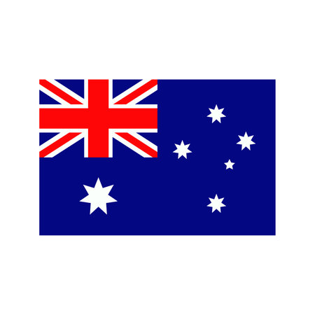 Australian flag sign. Australia day. National symbol - Australian Blue Ensign. National flag and state ensign for Australia.のイラスト素材