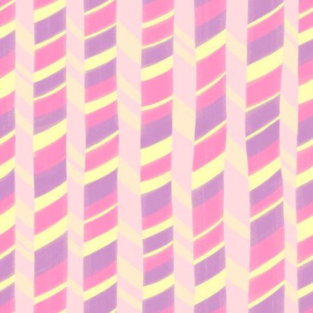 Candy stripes pattern. Festive texture, seamless pattern with diagonal pastel candy canes romantic wallpaper, striped lines for wrapping paper, for fabric and textile. Sweet print for Birthday Party.の写真素材