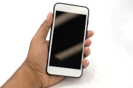 hand holding smartphone or mobile phone