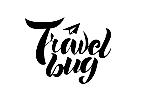 Travel life style inspiration quotes lettering. Motivational quote calligraphy. Travel bug.のイラスト素材
