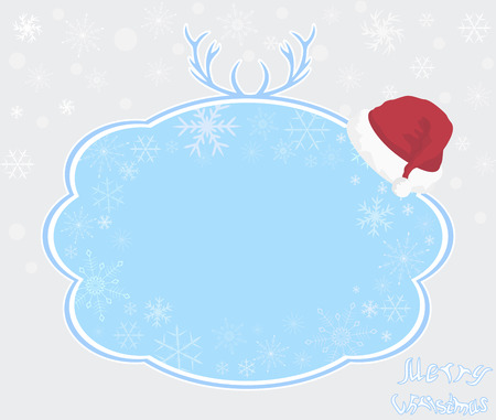 Template frame design for xmas card - Illustration.のイラスト素材
