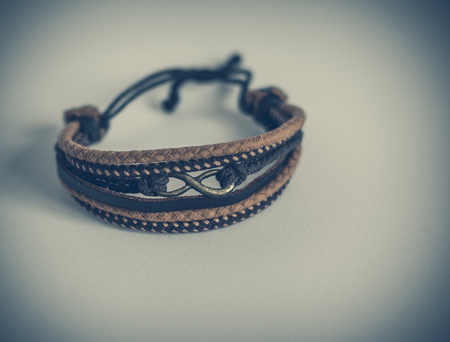 Jewelry, bracelet, isolated, leather hand strap, modernの写真素材